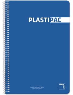 PAQ 5 BLOC Fº 80H 90G CUAD 4X4 PLASTIPAC COLOR AZUL